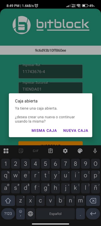Opciones de caja
