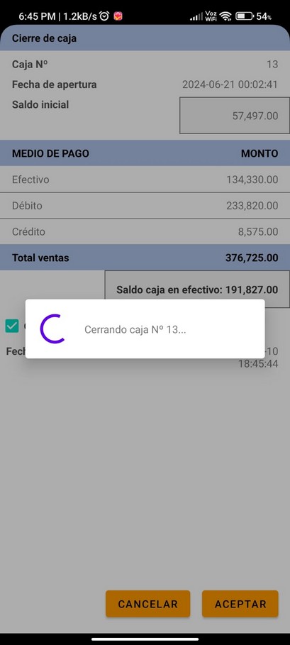 Cerrar caja