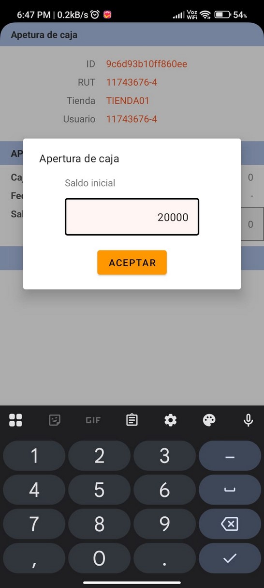 Nueva caja abierta