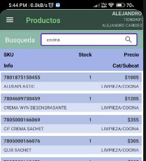 Buscador de productos con filtro