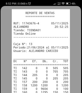 Vista previa impresión informe