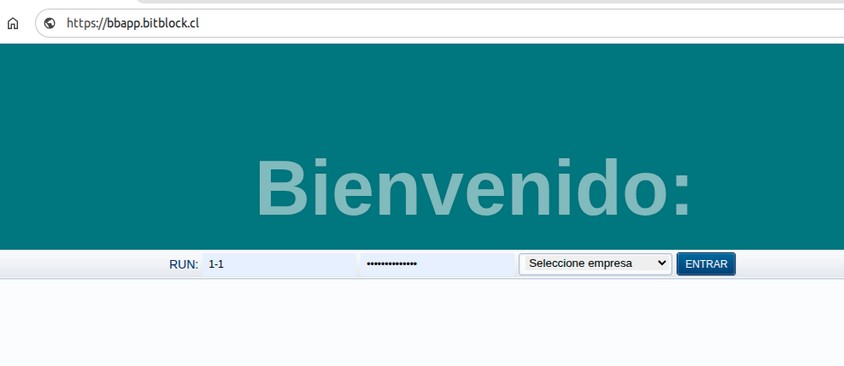 Pantalla de ingreso cloud